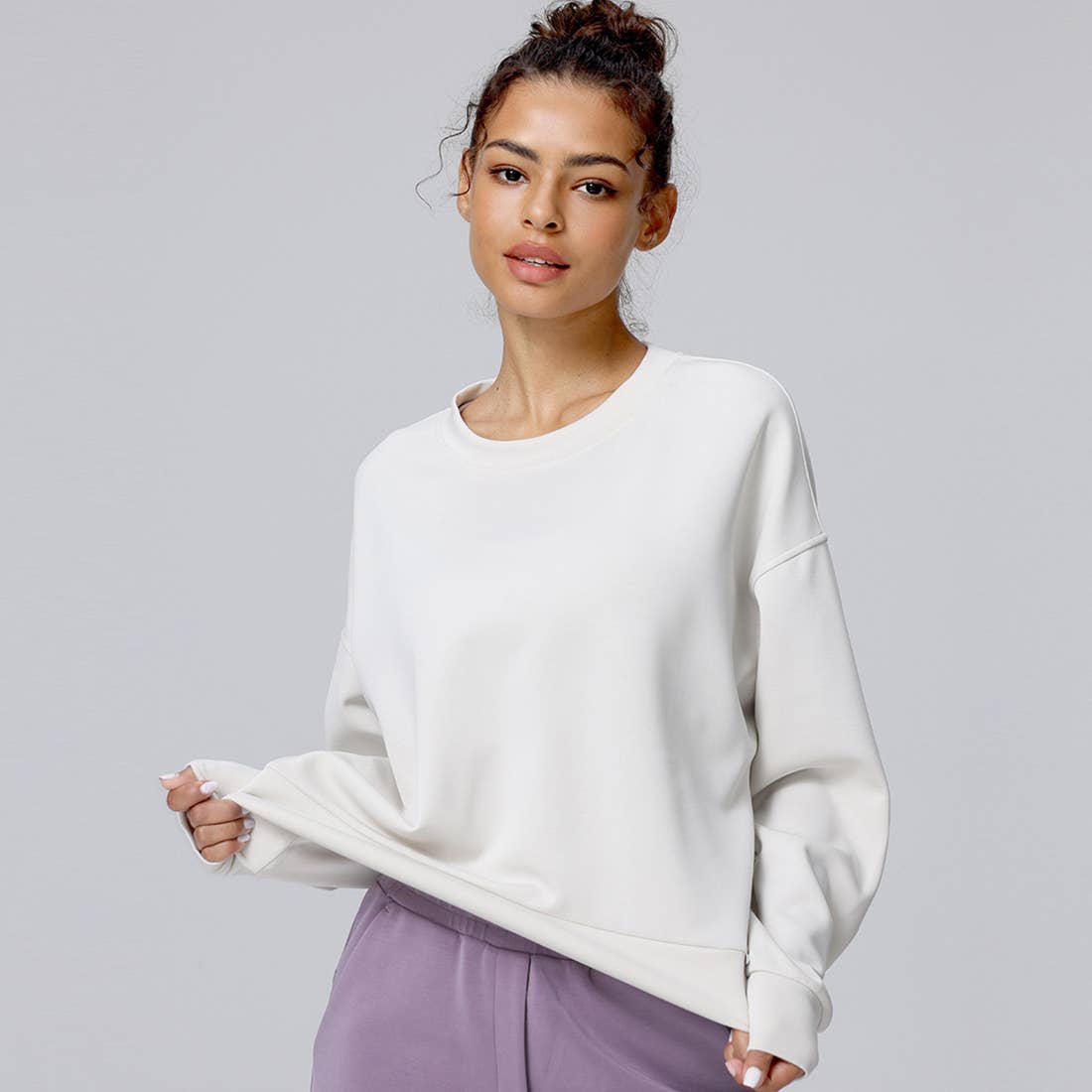 Sodalemon - Wholesale Sweatshirt - Women's - Women Cloud-Like Air Layer Soft Long Sleeve Yoga Sweatshirt10