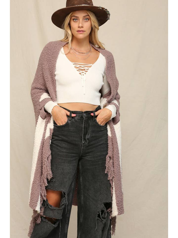 KyeMi - Wholesale Poncho - Women's - Super Soft And Stretchy Poncho With Fringe8