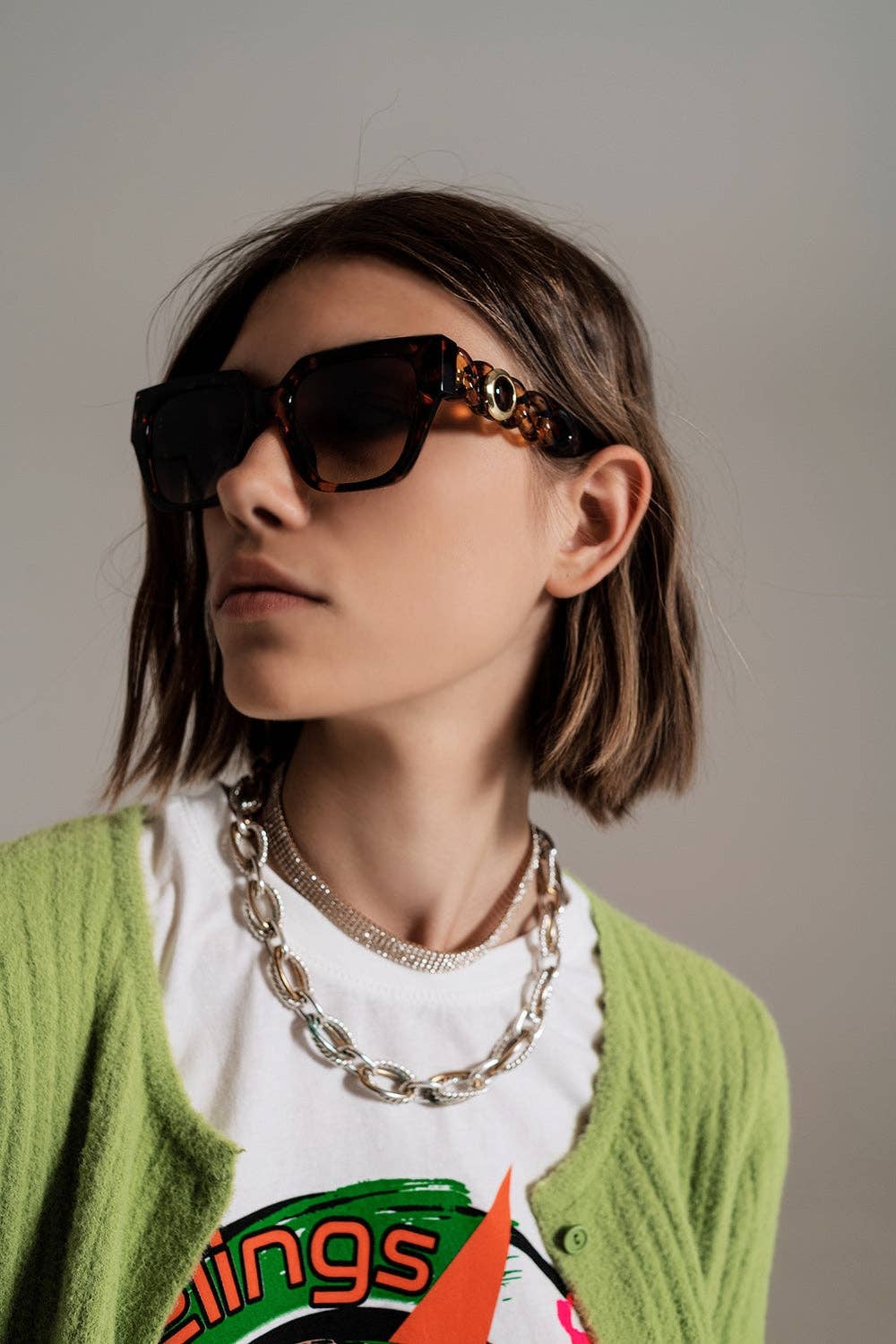 Vert Cardigan vert en maille douce et moelleuse en vente sur Faire4