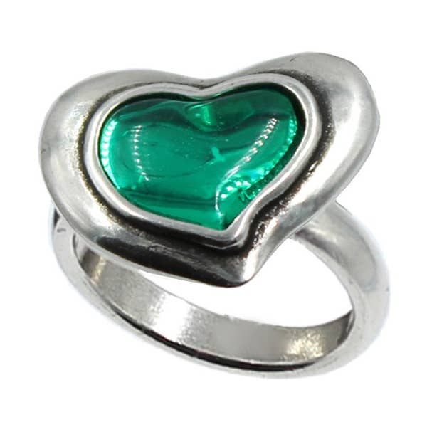 Lille krystal hjerte ring for engroshandel hos Andrea Nieto Jewels