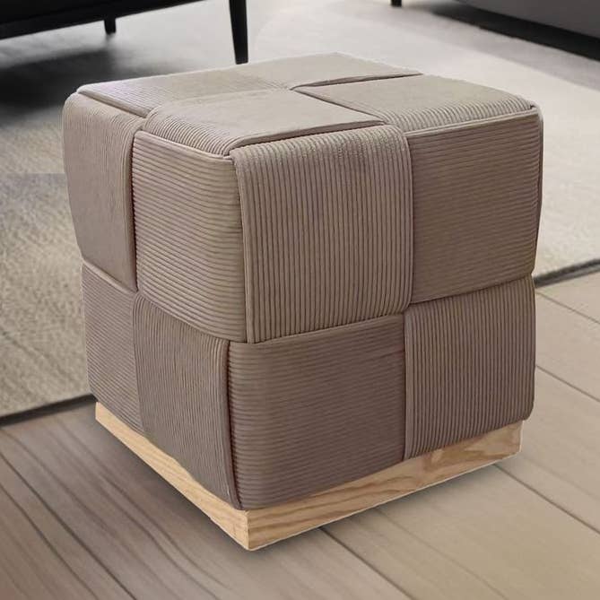 Esme Checker Weave Cordhocker, braun für den Großhandel von Aria Home