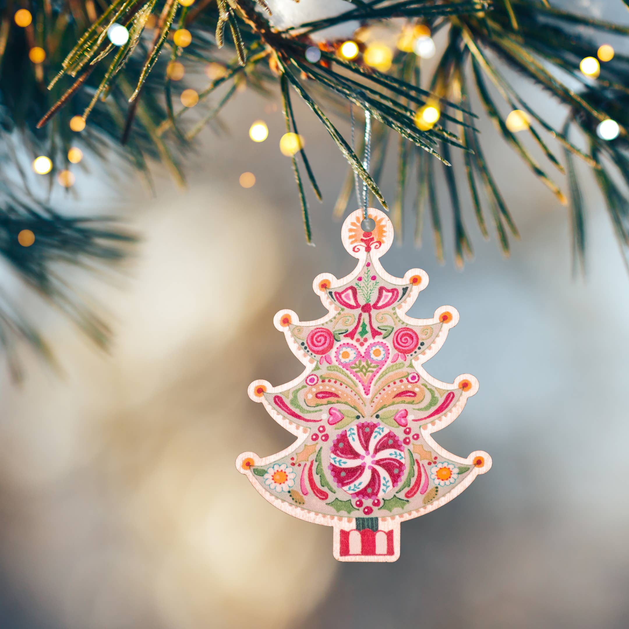 LaserMach - Wholesale Ornament - Mary Engelbreit Heart Tree Christmas Ornament -- Laser-Cut