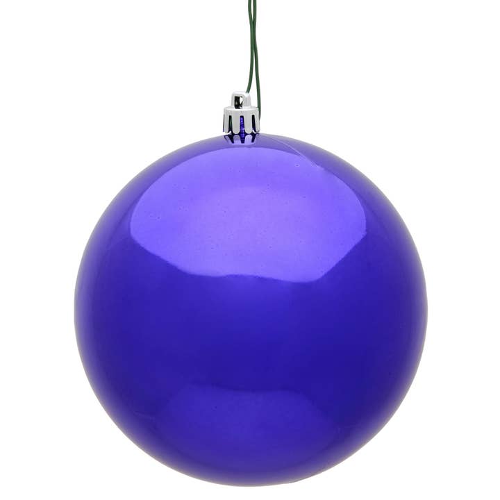 Vickerman 8" Purple Shiny Ball Ornament for wholesale by Vickerman