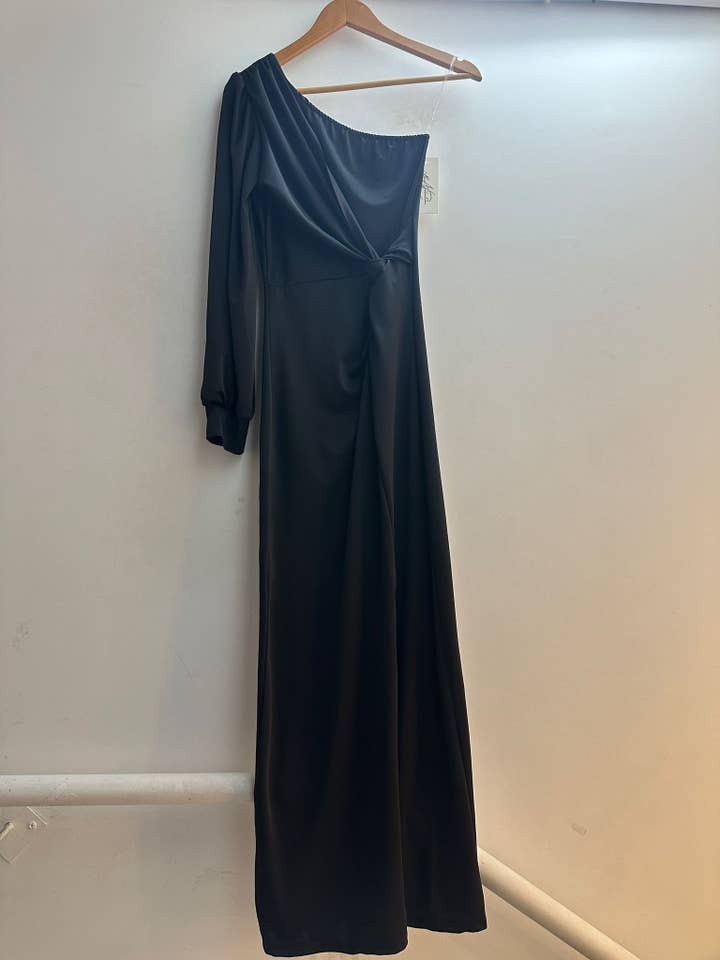 LORIANE – Engroshandel Kjole - Dame – 9724 Lang ensfarvet kjole5