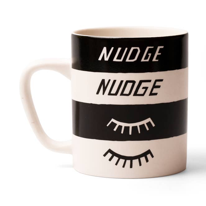 Nudge Nudge Wink Wink | Mug | Bigger Smaller, Funnier for wholesale by USTUDIO Design