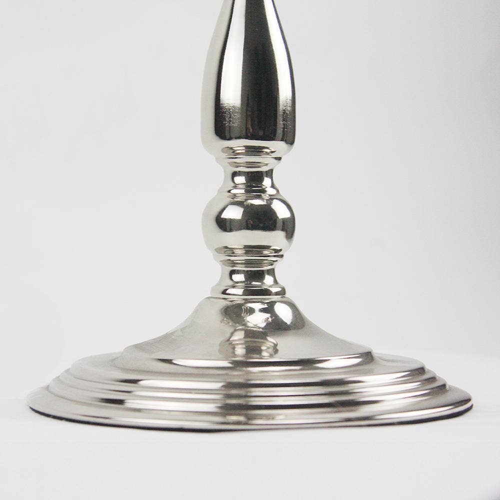 Silber VERKAUF | 5-armiger Kristall-Kerzenhalter, Silber für den Großhandel auf Faire3