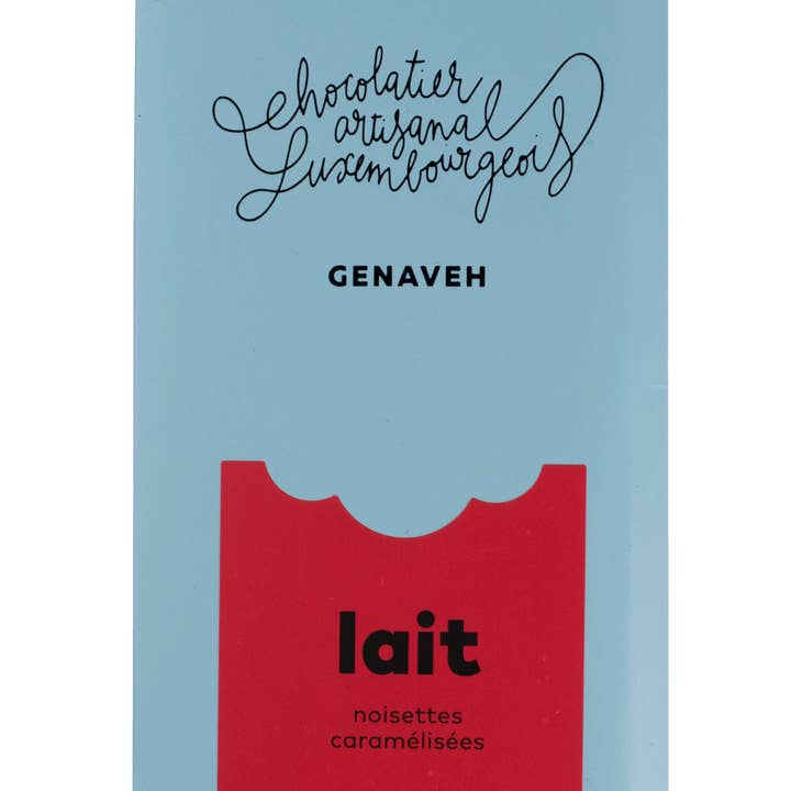 Caramelized Hazelnut Milk Chocolate Bar for wholesale by Genaveh