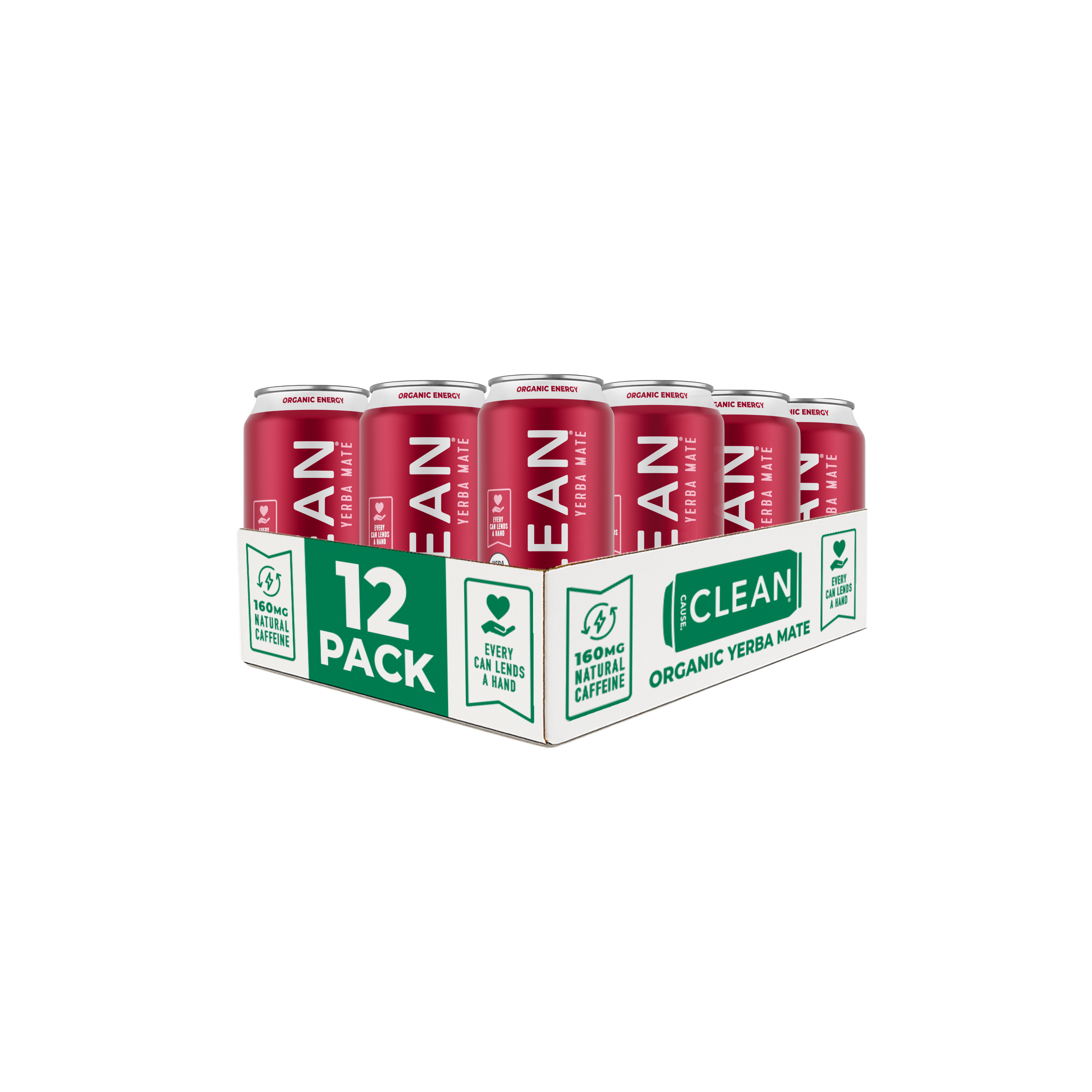 CLEAN Cause - Wholesale Iced Tea - Organic Raspberry Sparkling Yerba Mate Energy Tea – 12-pack3