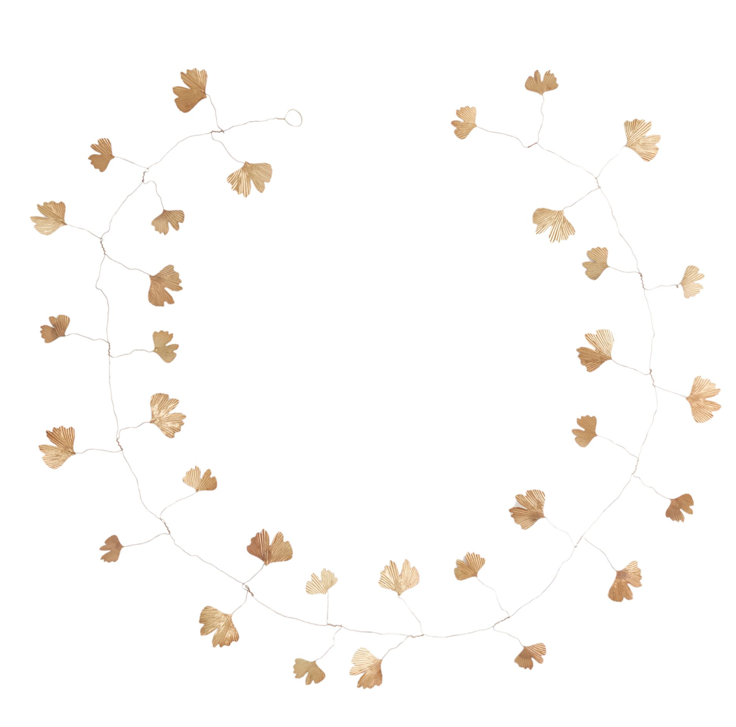 Elan Bazaar – Großhandel Wimpel/Girlande – 72" lange Gold-Metall-Gingko-Blatt-Girlande für Weihnachtsbaumdeko1