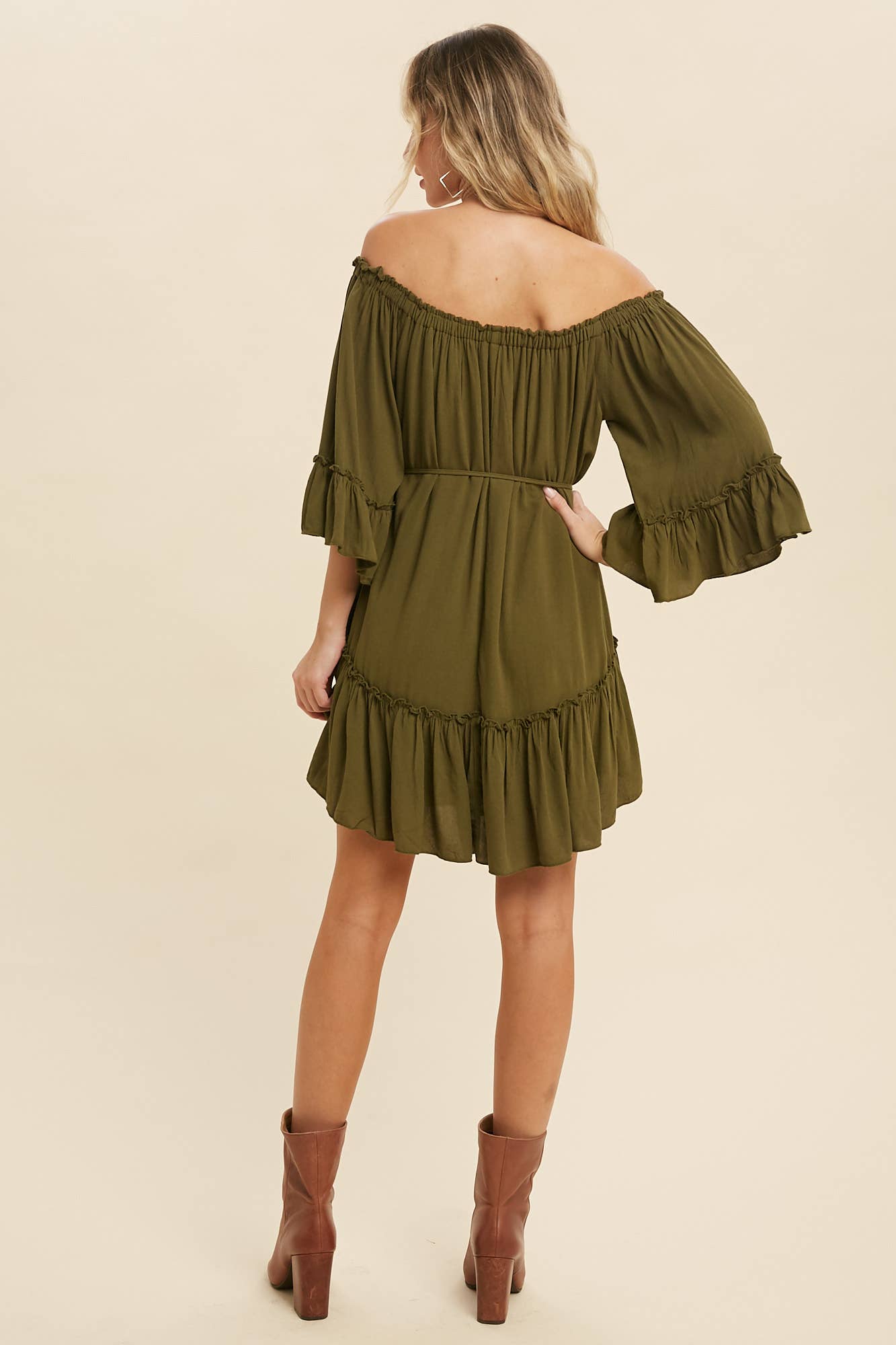 Bluivy - Wholesale Dress - Women's - RUFFLED SOLID BOHO DRESS29
