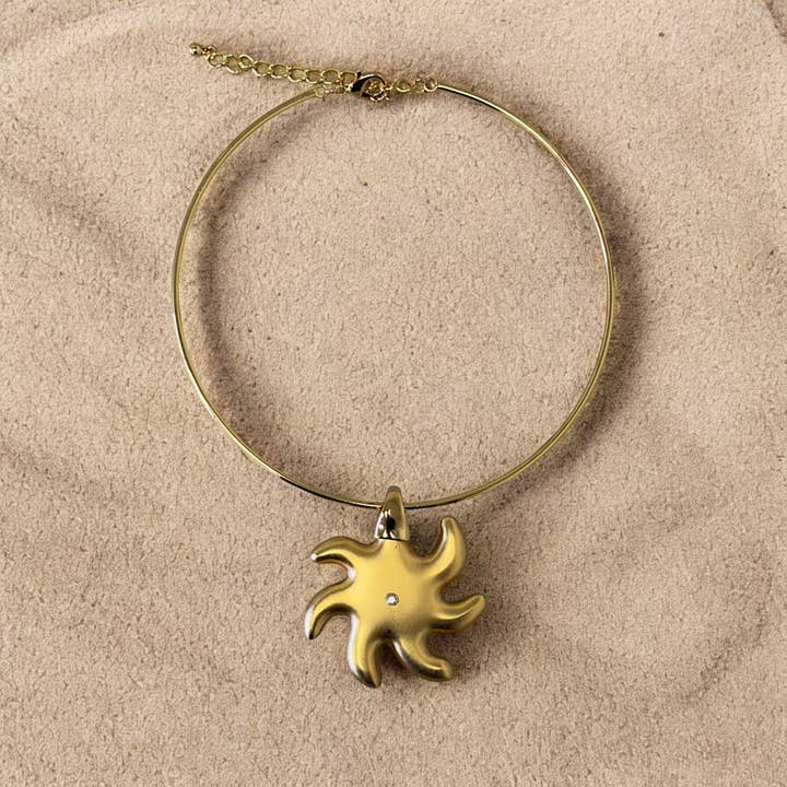 Bijoux Envie Statement Jewelry - Wholesale Pendant/Charm Necklace - Sundial Necklace | Beach Necklace | Spring | Gold | Boho