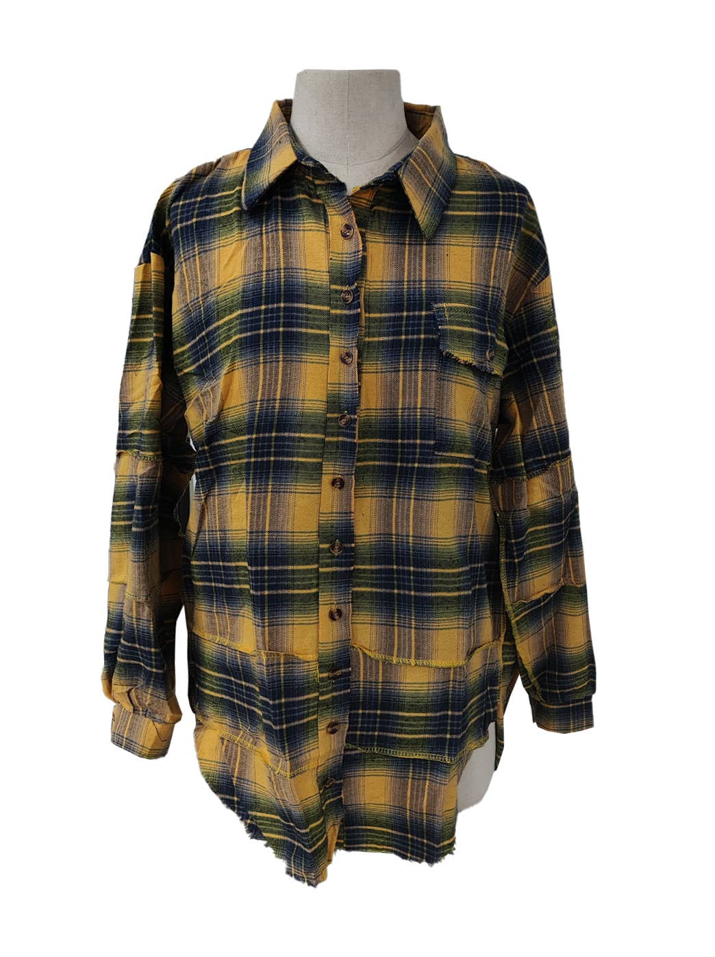 Rosa Clothing - Wholesale Shirt Jacket/Shacket - Women's - Plaid shirt oversized Long Shacket 7 colors12