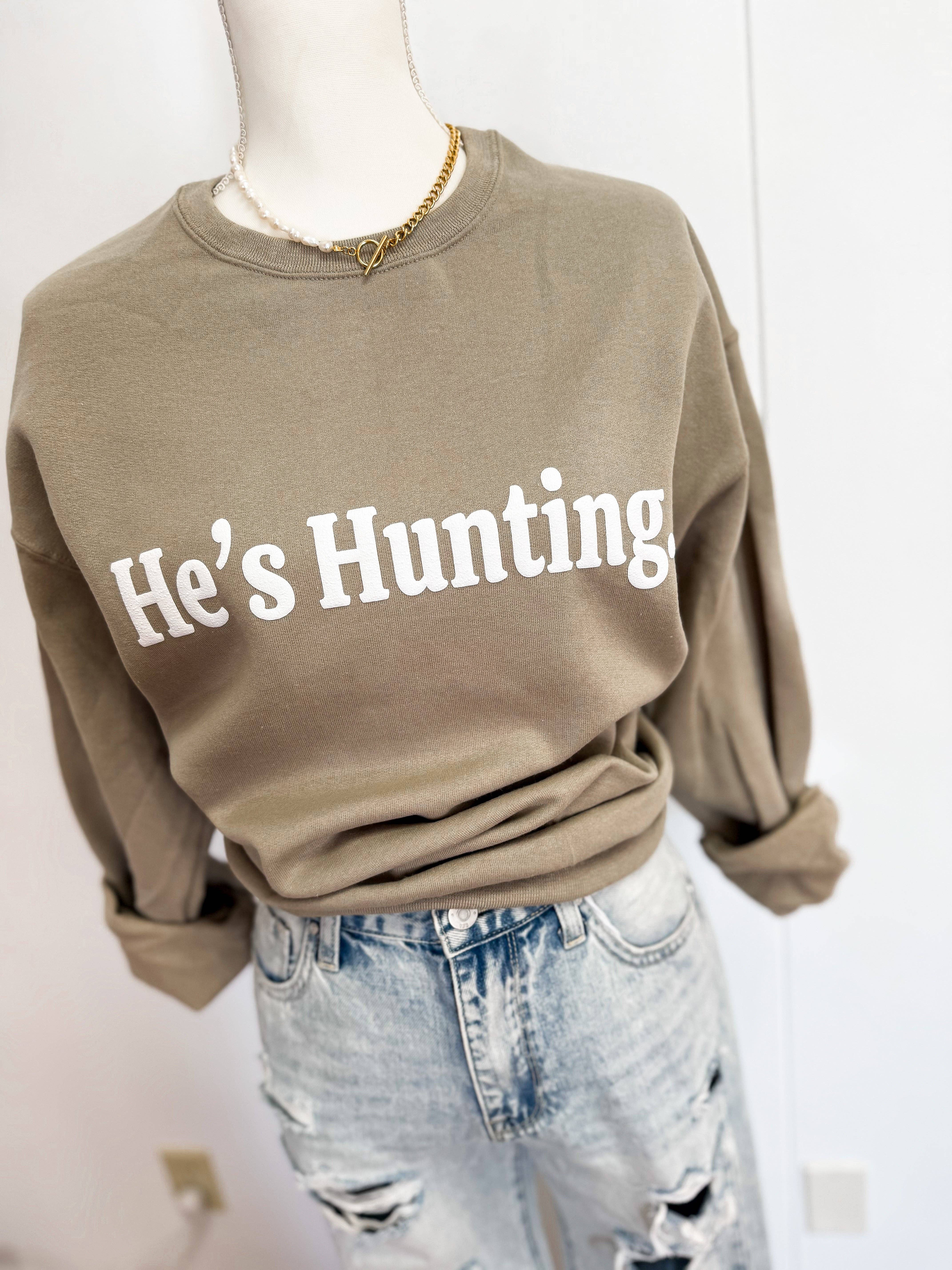 Hart and Hollow – wholesale Graphic sweatshirt – Women’s – He’s Hunting Puff Sweatshirt1