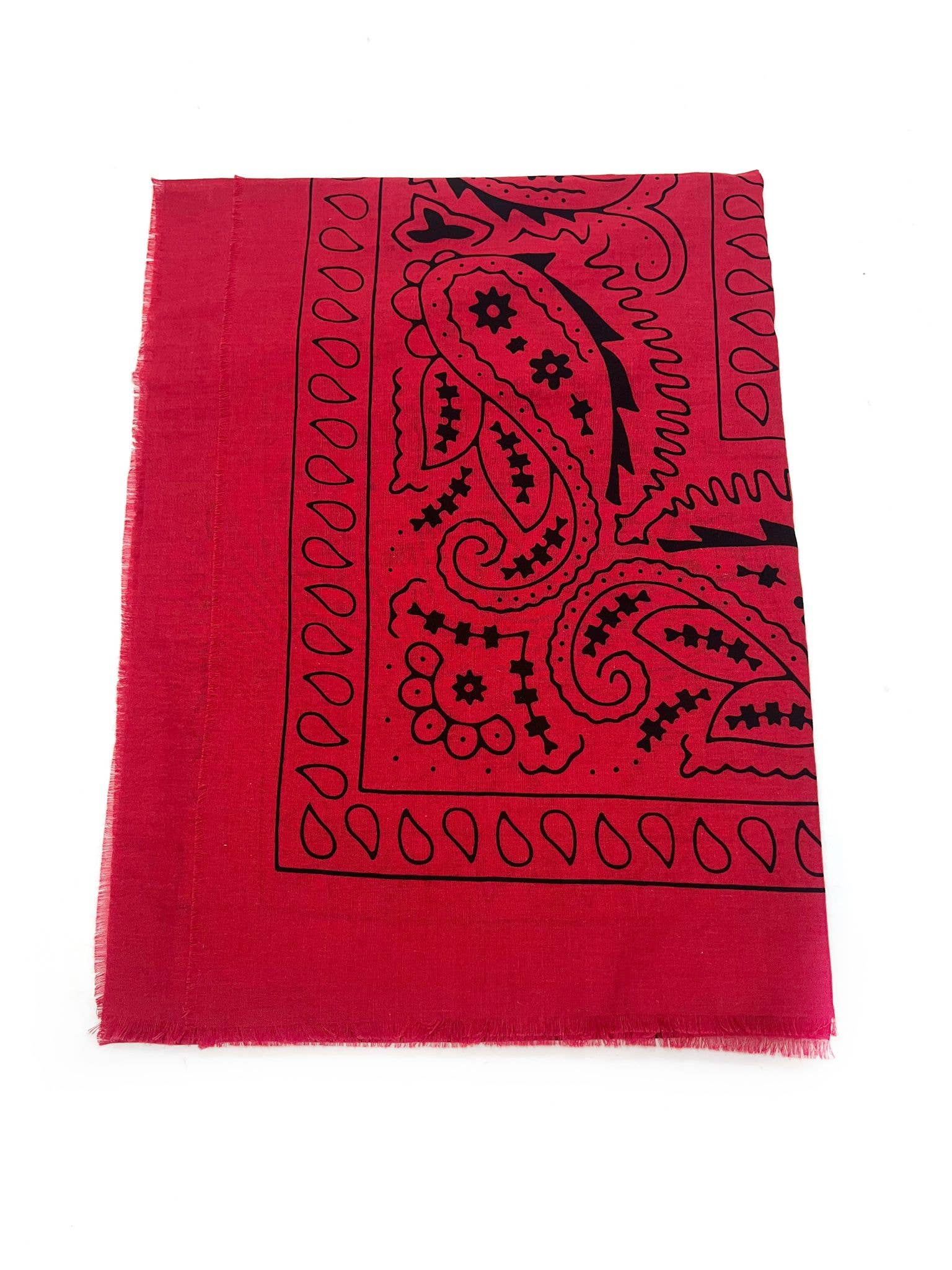 LINETA - Vente Écharpe – femme - 46735-A5 Foulard grand carré motif bandana 7