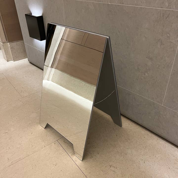 Signs and Mirrors - Wholesale Sign - #005 - Mirrored Acrylic A-Frame Sandwich Board Sign2