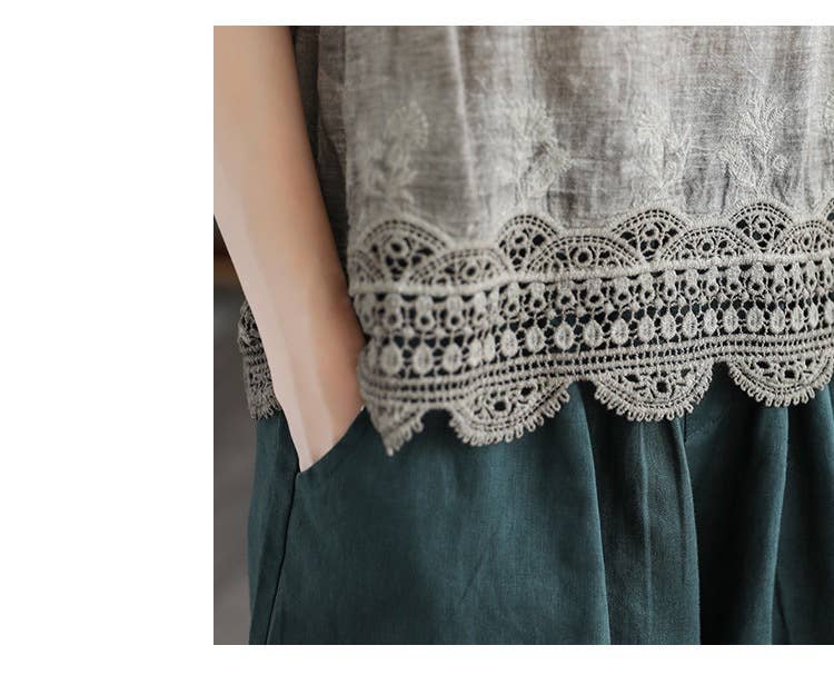 Hope & Sunshine - Wholesale Camisole - Dames - Stone Wash topje met kanten rand15