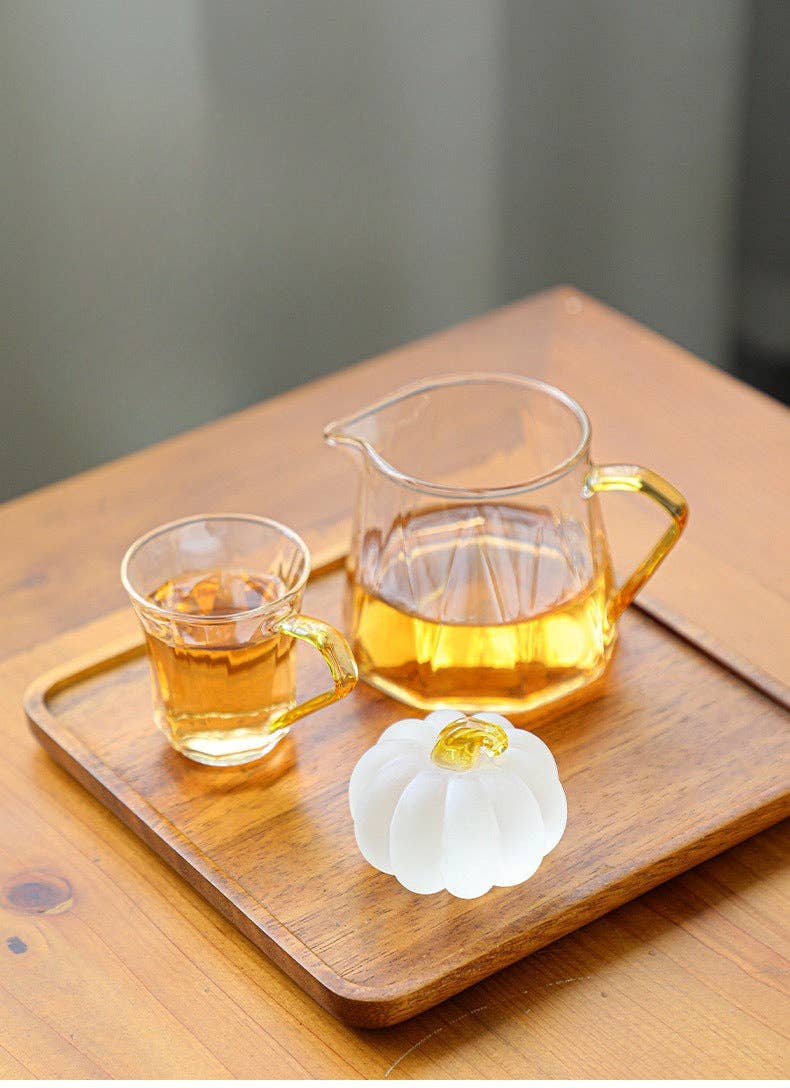 Gohobi （We cover U.S. import duties） - Wholesale Decorative Tabletop Object - Gohobi Pate de Verre Pumpkin Halloween Glass Ornament Teapot Lid Stand Paperweight7