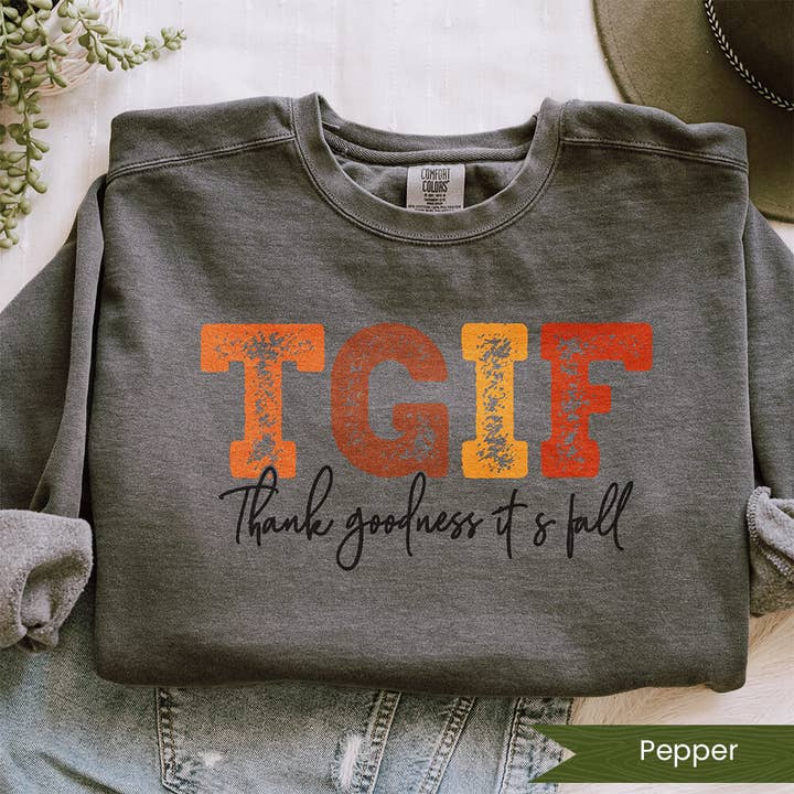 TGIF Dieu merci, c'est l'automne pour la vente par Wildflower Apparel Co.
