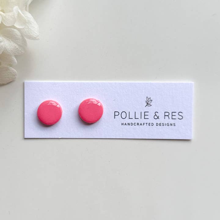 Pollie & Res - Wholesale Stud/post earrings - Glossy Basic Studs5