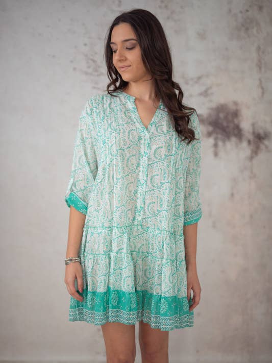 CINTIA GREEN DRESS for wholesale by Lula Natura