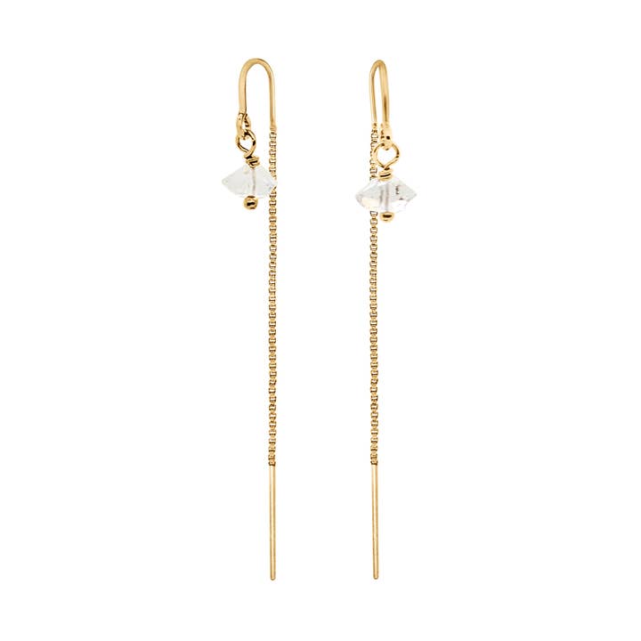 Shooting Star Ohrringe - Herkimer Diamond für den Großhandel von Anna Janelle Jewelry