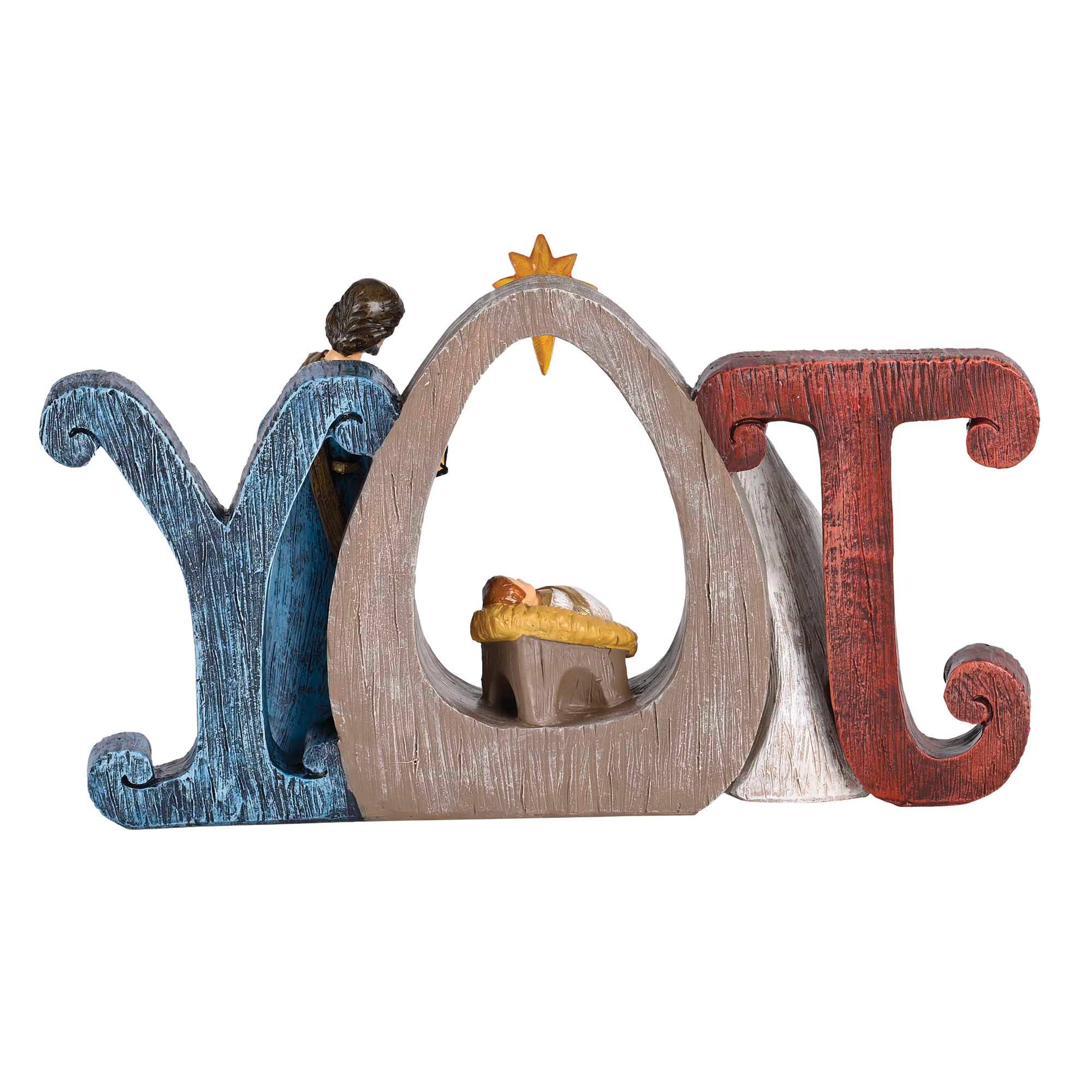 Magnolia - Wholesale Nativity Scene Decor - Nativity 1 Piece 4.75H Joy Holy Family3