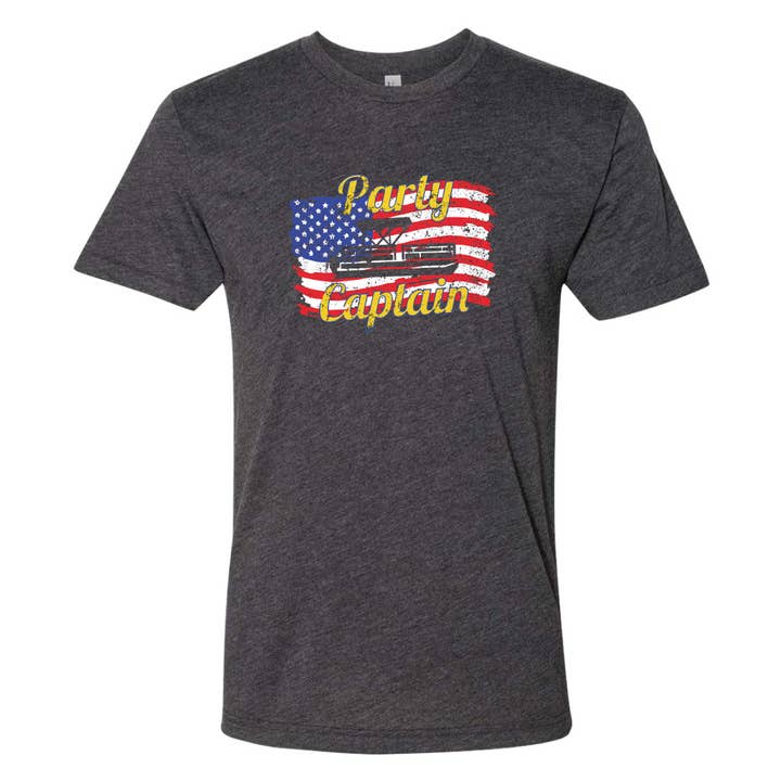 T-shirt van Fourth of July Party Captain North Dakota voor wholesale door Wheatheadz