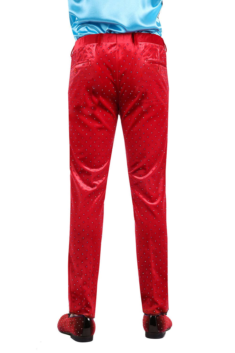 BARABAS - Vente Pantalon de costume – homme - Pantalon chino cintré en velours à strass pour hommes 2CP30205