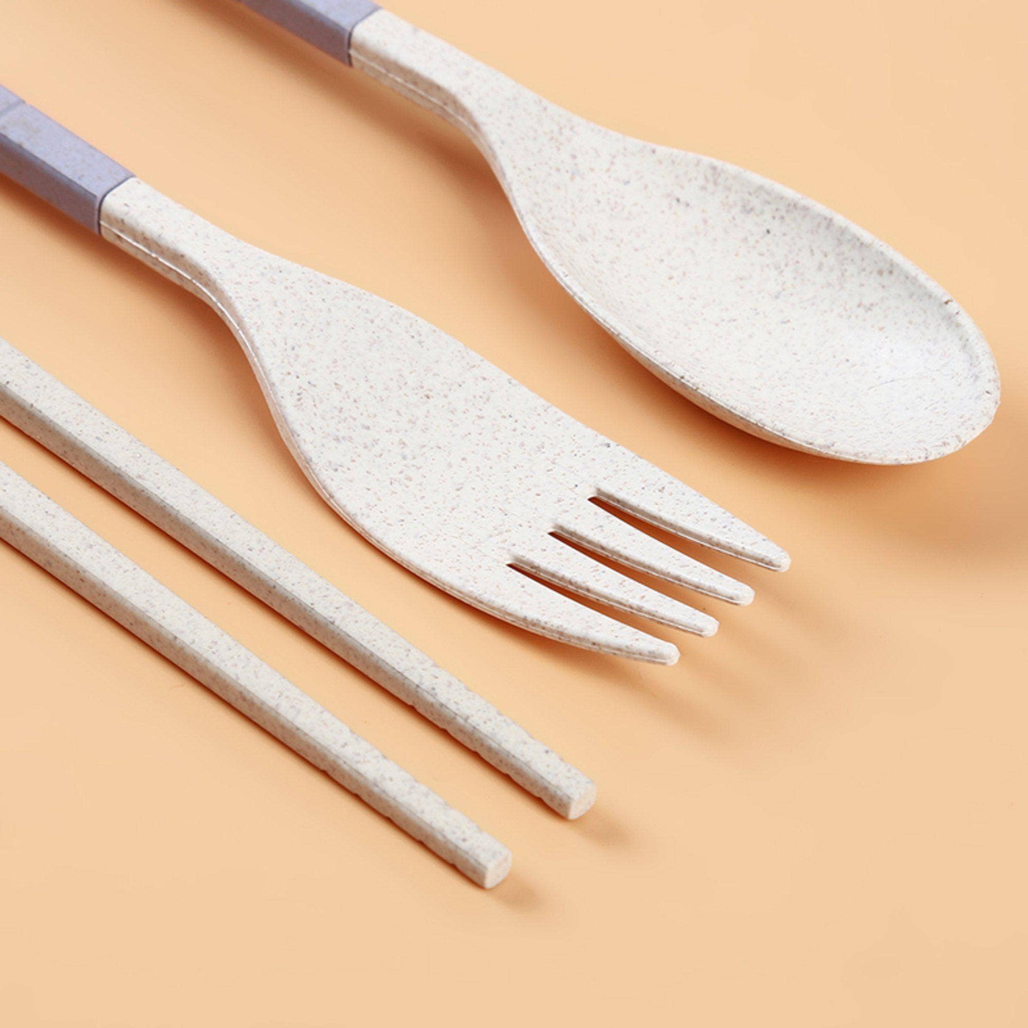 Homerely (We Cover All Import Duties) - Wholesale Assorted Cutlery Set - Mini Biodegradable Wheat Straw Cutlery Set10