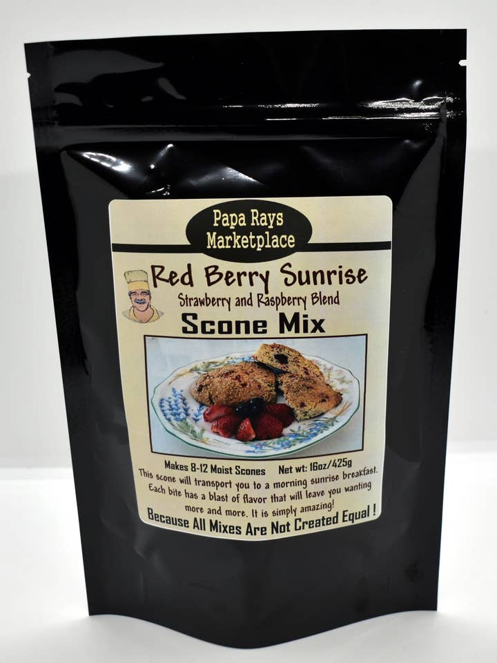 Red Berry Sunrise Scone Mix for wholesale by Papa Ray's Marketplace