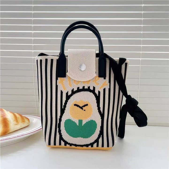 UZ Wholesale Store - Wholesale Crossbody bag – Women's - Cartoon Jacquard Knit Crossbody Handbag1