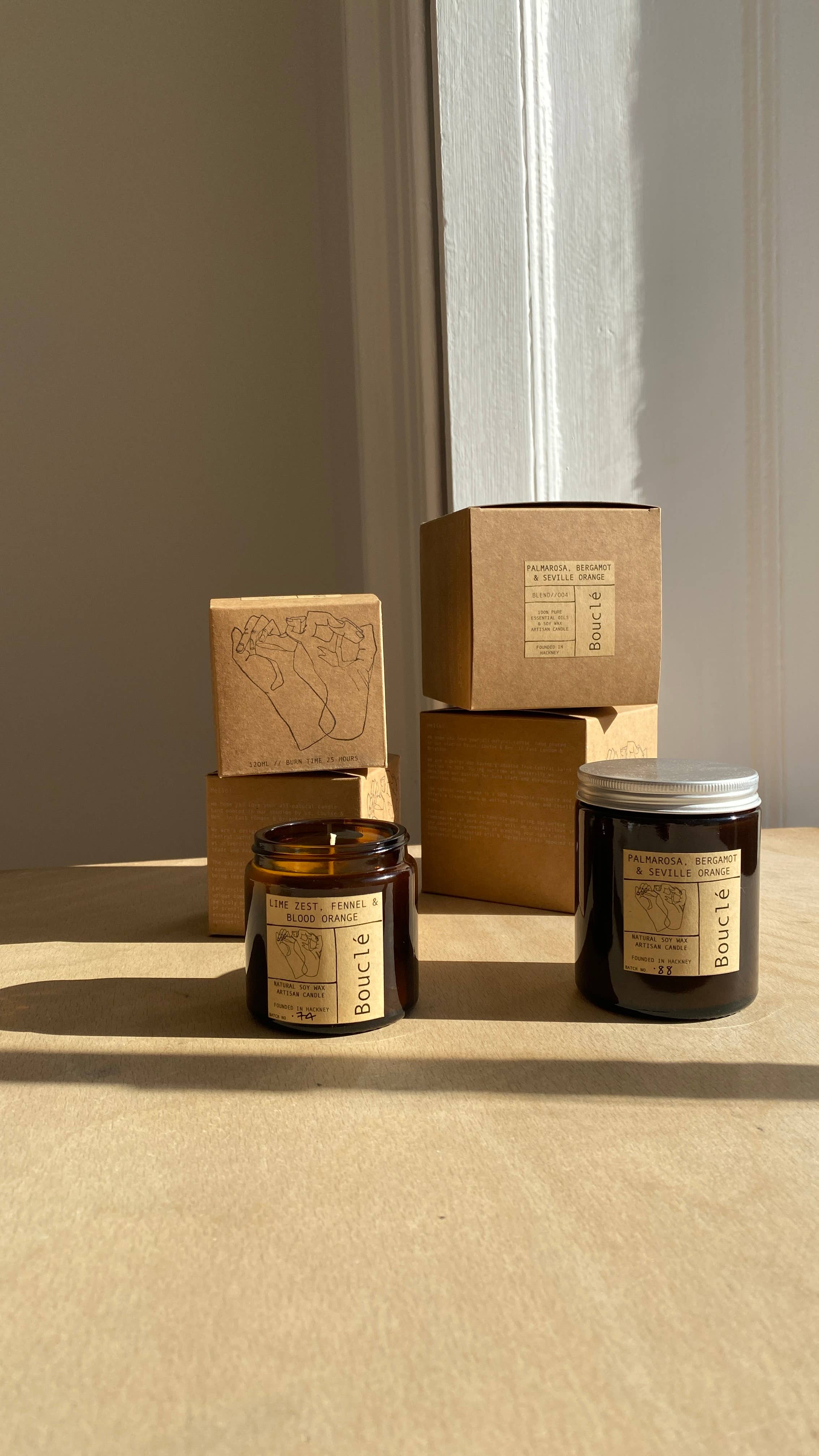 Bouclé – wholesale Jar/filled candle – Neroli, Vetiver & May Chang Essential Oil Candle5