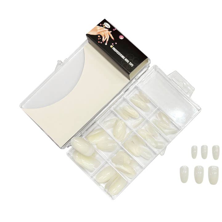 100 Stück Großpackung Runde Spitze Künstliche Acrylnägel Verschiedene Größen für den Großhandel von Laaon