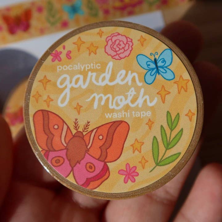 Garden Moth Washi Tape for wholesale by Pocalyptic