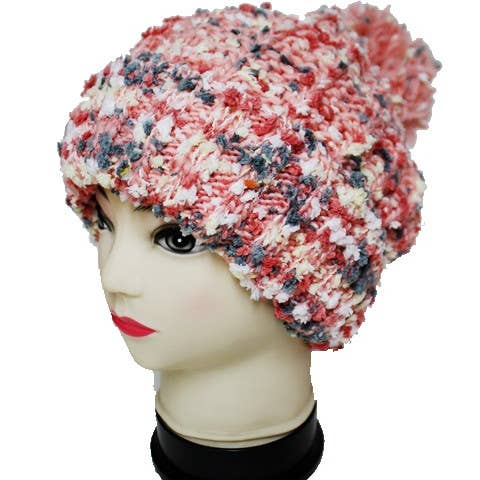 Cap Zone - Wholesale Beanie - Dames - Veelkleurige bonte, grofgebreide muts3