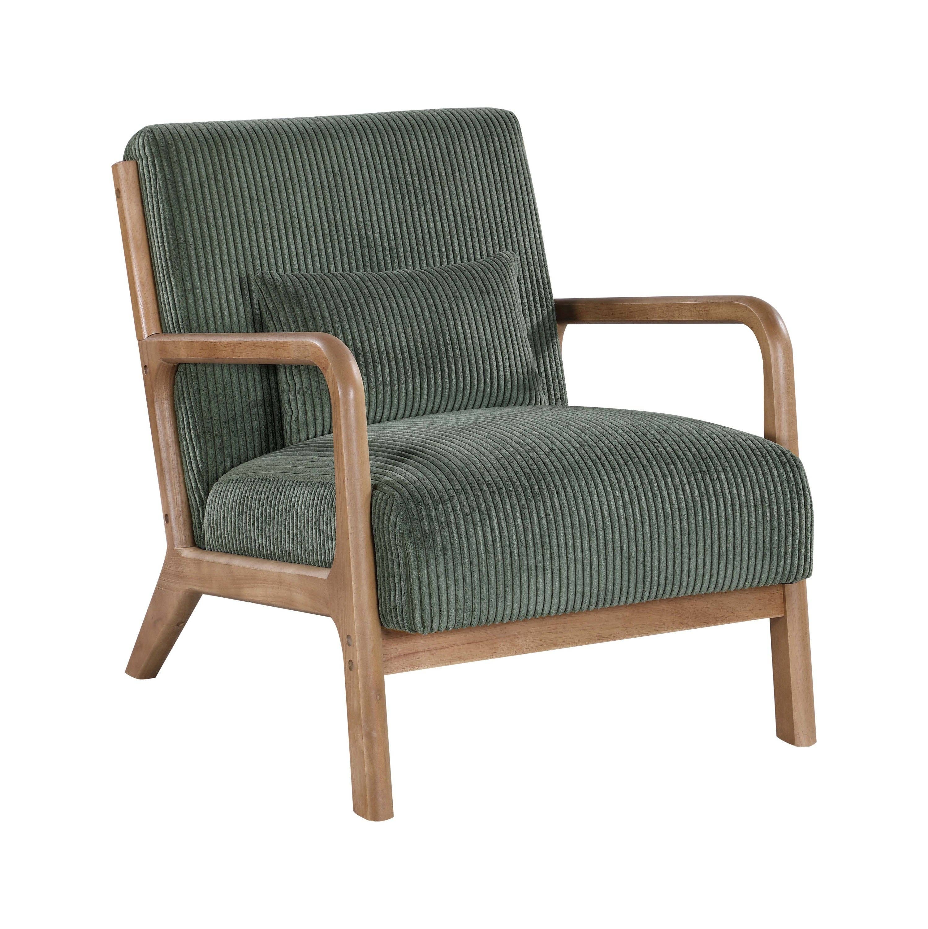 39F Inc. - Vente Chaises - Fauteuil en velours côtelé en bois, Gris/Beige/Jaune/Rose/Camel8