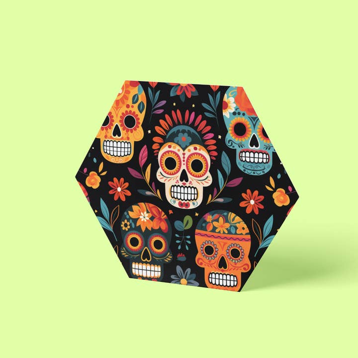 Mural Día de Muertos - Hexágono para venta al por mayor de reetro