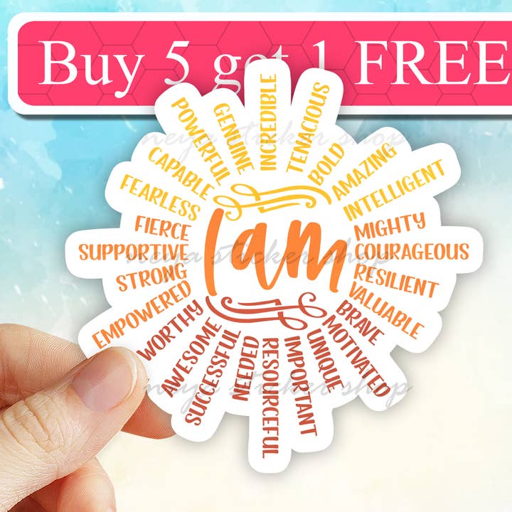 Positive Affirmations Sticker, Motivational, Inspirational for wholesale by Neya Sticker Shop