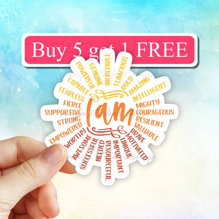 Positive Affirmations Sticker, Motivational, Inspirational for wholesale by Neya Sticker Shop