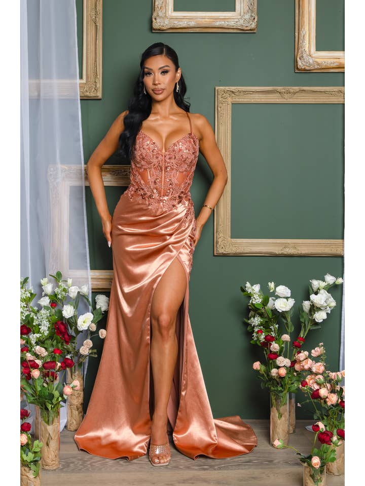 RICARICA INC. - Wholesale Gown – Women's - 7506_LUX LACEUP BACK BEADED EMBROIDERED SEQUIN MAXI DRESS16