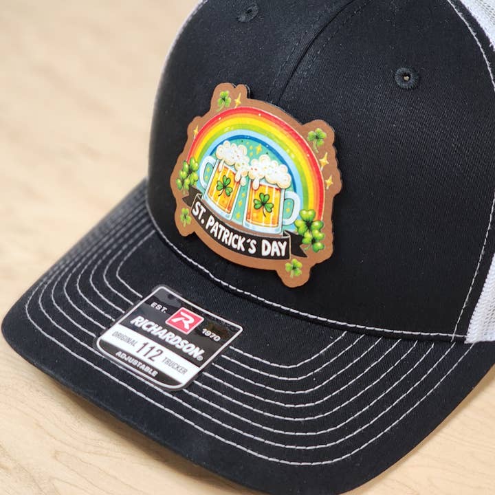 Knot Creatives - Wholesale Trucker hat – Unisex - St. Patrick's Day Rainbow Beer Trucker Cap0