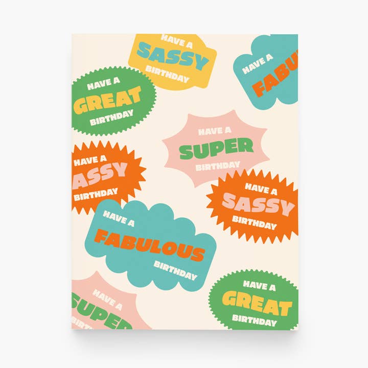 paper&stuff - Venta al por mayor Tarjetas de cumpleaños - Tarjeta de felicitación de cumpleaños Have a Sassy0