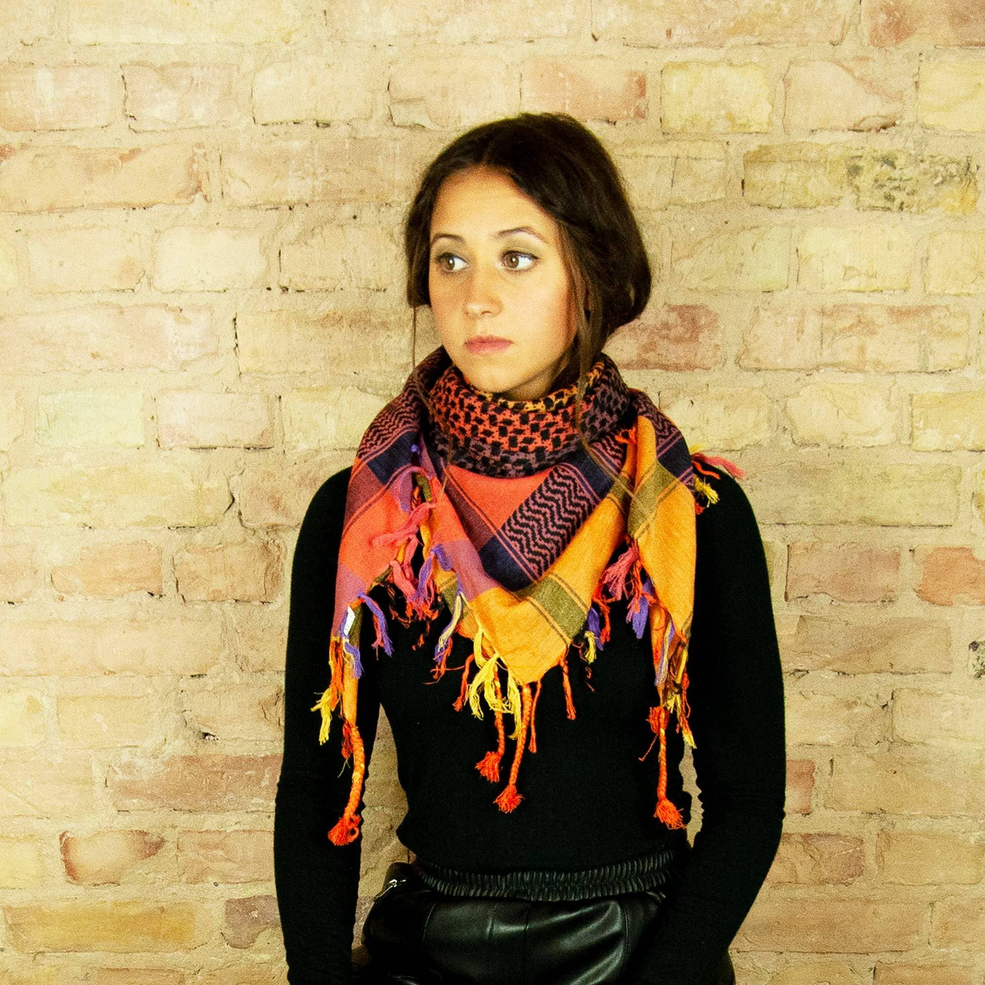 Tribal Trade GmbH - Wholesale Scarf - Unisex - Colorful multi-colored keffiyeh 11 PLO scarf6