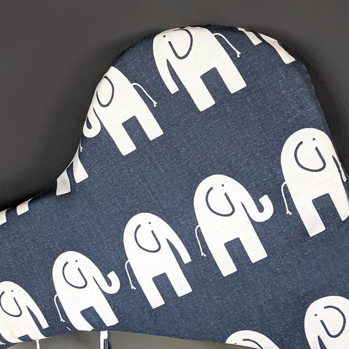 REMOVED BRAND - Wholesale Chair Cushion - SALE IKEA Highchair Cushion Cover for Klammig, Pyttig, Antilop Elephant Navy Blue1