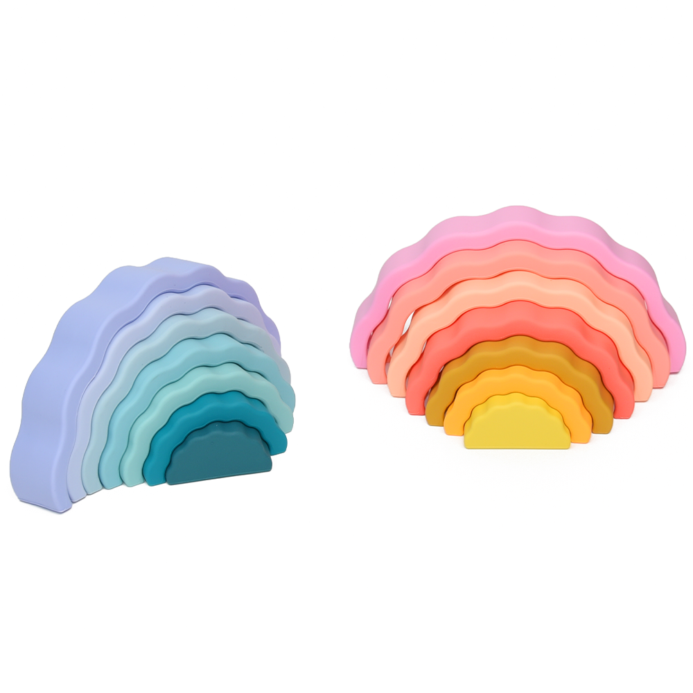 PETIKIDS - Wholesale Stacking Rings Game - Baby - Montessori educational toy - Stackable rainbow7