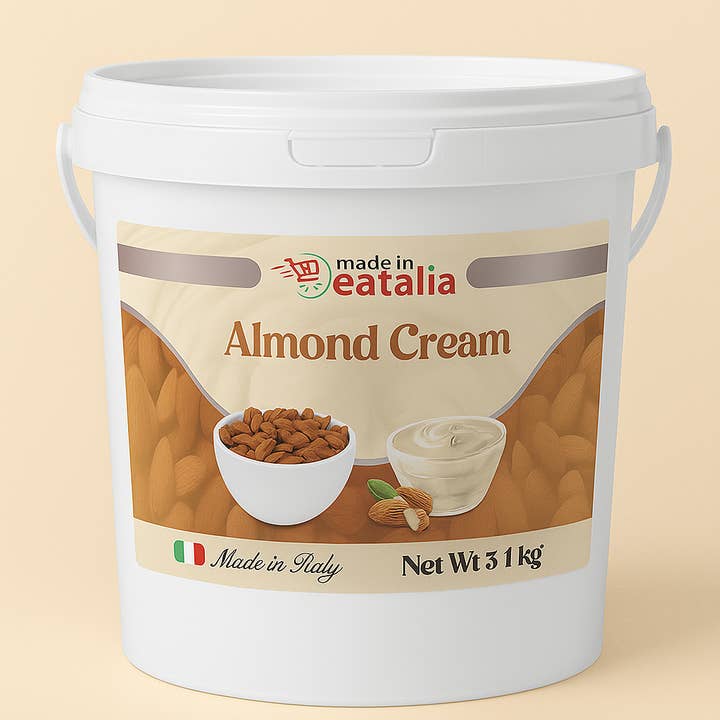 Made in Eatalia Almond Cream (3 kg bucket) 6.6lb for wholesale by Made in eatalia