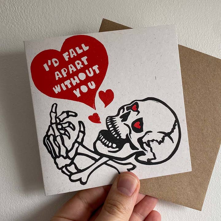 Skeleton Love Greetings Card for wholesale by Blockforest