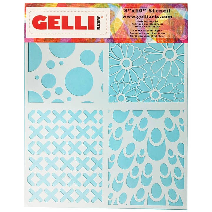 NEW Multi-Stencil - Designed to print with 8x10 Gelli Arts® printing plate for wholesale by Gelli Arts