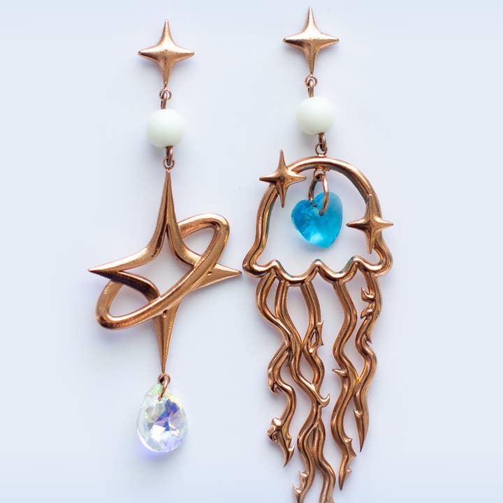 "Jellyfish Garden" Dangle Earrings (3 Colors) for wholesale by Prismono