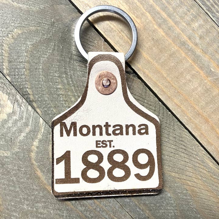 The Lucky Horse Company - Wholesale Keychain – Unisex - CUSTOM Lucky Western Leather Ear Tag Keychain (Set of 12) 1